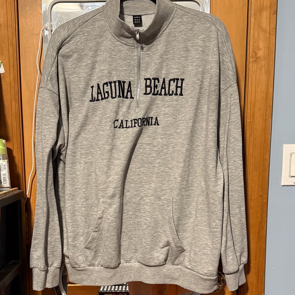 Gray Laguna Beach California Unisex Sweater